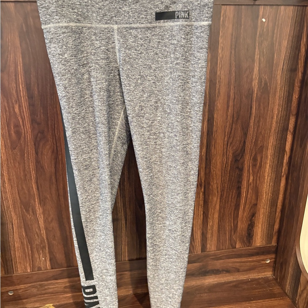 Victoria's Secret PINK Heather Gray Exercise Leggings.